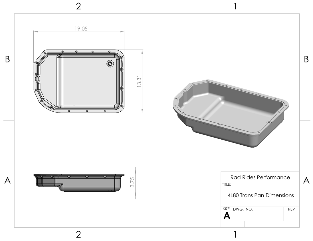 4L80E Billet Transmission Pan