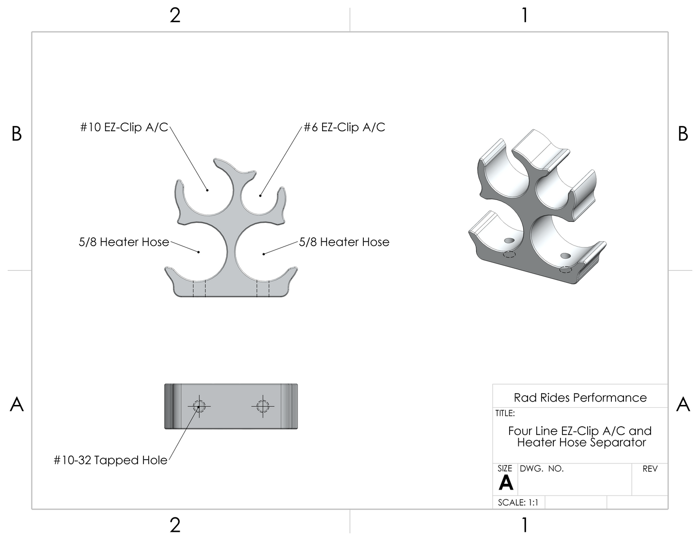Four Line EZ-Clip A/C and Heater Hose Separator