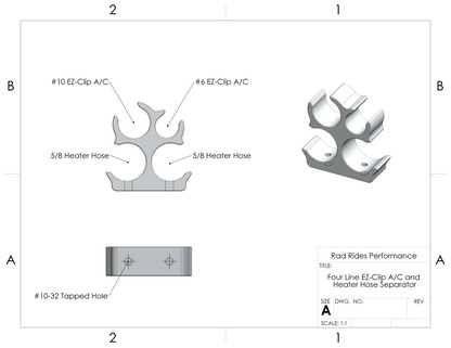 Four Line EZ-Clip A/C and Heater Hose Separator