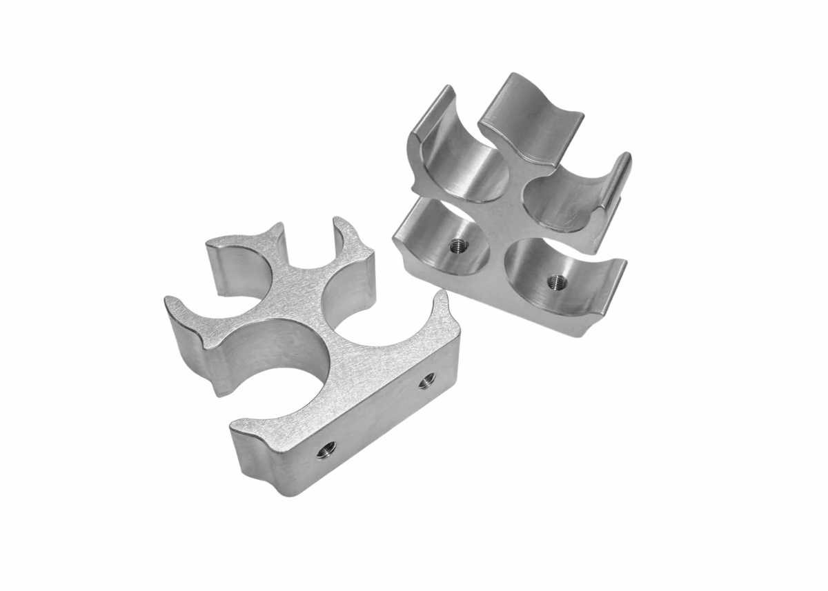 Billet 4-Line Hose Separator - #6/#10 EZ-Clip A/C + Heater