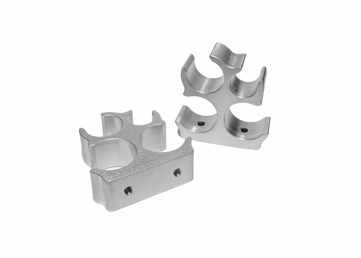 Billet 4-Line Hose Separator - #6/#10 EZ-Clip A/C + Heater